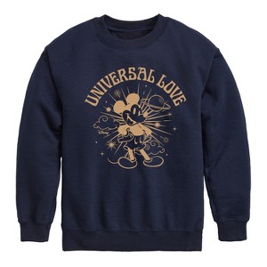 Boys' - Disney - Universal Love Graphic Long Sleeve Fleece Sweatshirt - 1 of 4