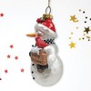 Frosty Neighborhood Snowman Glass Christmas Ornament, Delightful Holiday Decoration| OrnamentallyYou - 4 of 4