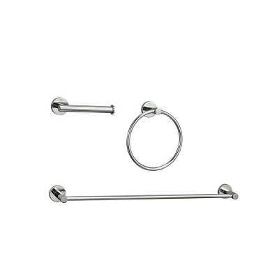 Elegant Lighting Alma 3-Piece Bathroom Hardware Set in Chrome