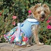 Doggie Design Blue and White Pastel Pearls Floral Dress with Matching Leash - 3 of 4