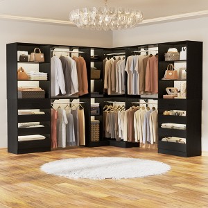 Aheaplus 95-132-inch Closet System with Drawers and Corner Closet - 1 of 4
