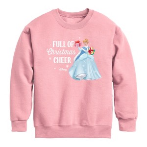 Boys' - Disney - Full Of Christmas Cheer Cinderella Graphic Long Sleeve Fleece Sweatshirt - 1 of 3