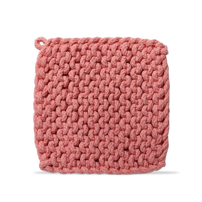 tag Crochet Trivet Potholder Pink, 1 of 4