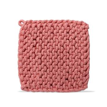 tag Crochet Trivet Potholder Pink