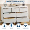 7-Drawer Dresser for Bedroom, 47.2" Wide Modern Wooden Chest with Gold Metal Legs & Handles, Narrow Storage Table for Entryway or Living Room - 3 of 4