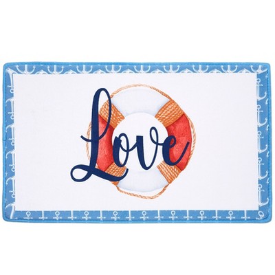 The Lakeside Collection Life Love Lake Bath Collection - Foam Bath Rug