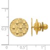 Black Bow Jewelry 14K Yellow Gold Round Basketweave Lapel or Tie Pin, 13mm - 2 of 3