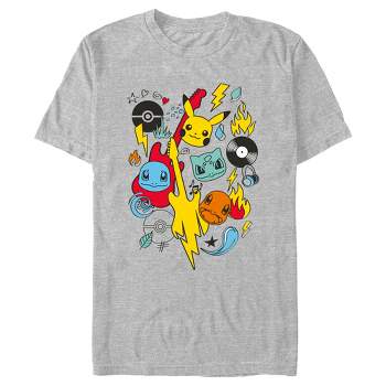 Men's Pokemon Music Rocks Starters T-Shirt