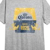 Corona Since 1925 Logo Women's Heather Gray Short Sleeve Crew Neck Sleep Shirt - 2 of 2