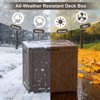 MooxvMoo 32-Gallon Outdoor Deck Box. Lockable, Waterproof & Uv-Resistant Storage For Patio Furniture, Garden Tools, Cushions&Pool Gear - 4 of 4