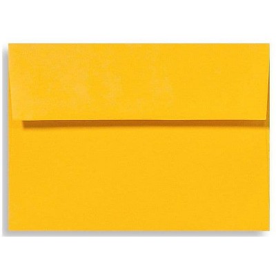 LUX 5 3/4"x8 3/4" 70lbs. A9 Invitation Envelopes W/Glue Sunflower Yellow EX4895-12-50
