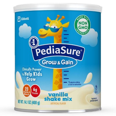 PediaSure Grow & Gain Non-GMO Shake Mix Powder Vanilla - 14.1oz