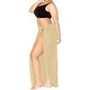LA LEELA Women's Beachwear Swimsuit Summer Vacation Holiday Bikini Cover Up Spaghetti Strap Backless Swimwear - 4 of 4
