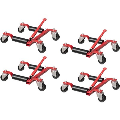 Car Wheel Dolly Jack Set Heavy Duty 3000LBS Capacity Mechanical Wheel Dolly with Ratcheting Foot Pedal, Vehicle Positioning Jack for Tire Auto Repair