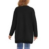 Girl Cable Knit Cardigan with Pockets Open Front Sweater Outwear Long Sleeve Sweater Cardigan Kids Winter Outfits - 2 of 4