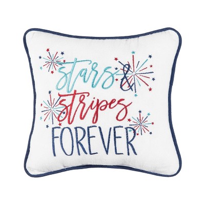 C&F Home 10" x 10" Stars & Stripes Forever Throw Pillow