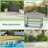 Resenkos Outdoor Bench Garden Bench, Outside Bench, 2 Seats Outdoor Glider Bench with Armrests and Slatted Seat-Gray - 4 of 4