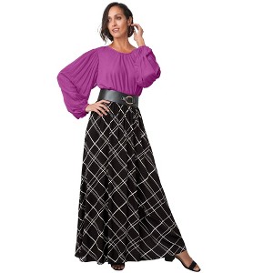 Jessica London Stretch Pleated Sleeve Top - 1 of 2