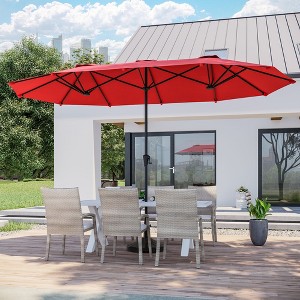 Sonkuki 13 x 7.2Ft Double-Sided Patio Umbrella with Large Canopy Outdoor Table Umbrella for Garden, deck and pool - 1 of 4