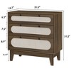 Rattan Nightstand with 3 Drawers, Modern Large Bedside Table Night Stand for Bedroom - 2 of 4
