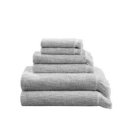 Gracie Mills Janell 6 Piece Terry Cotton Dobby Slub Towel Set