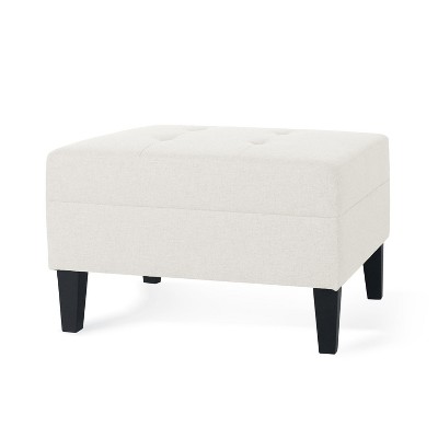 NicBex Modern 28.25" Rectangle Ottomans Wood Footstools with Cushioned Top for Bedroom and Living Room