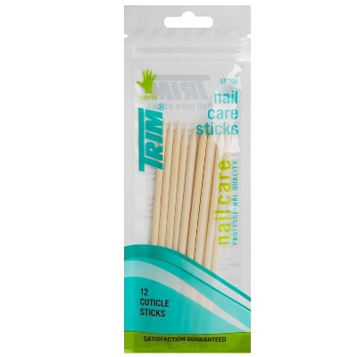 Trim Wood Nail Care Cuticle Sticks - 12pc