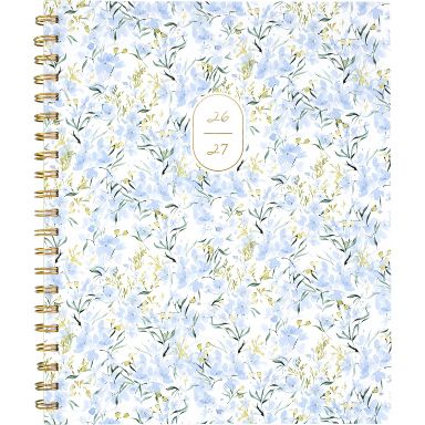 Leah Bisch for Cambridge 8.5"x11" 2026-2027 Large Weekly/Monthly Larkspur Garden