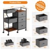 Itopfox Baby Diaper Caddy Organizer & Storage Cart with 3 Tier Drawers, Dividers & Wheels for Nursery, Bedroom, Changing Table & Crib Essentials - 3 of 4