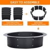 Outdoor Fire Pit Ring Smokeless, 3.0mm Duty Solid Metal Steel Round Firepit Ring Insert for DIY Fire Pits, Outdoor Above or In-Ground, Camping - 4 of 4