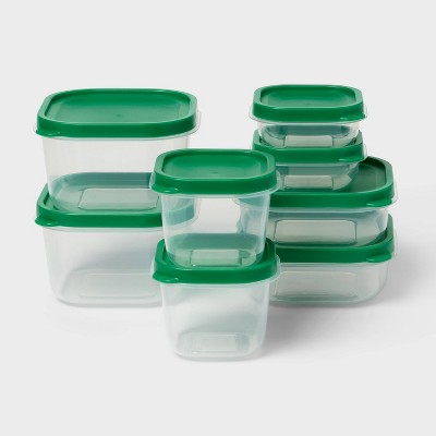 16pc (set of 8) Plastic Food Storage Container Set - Room Essentials™