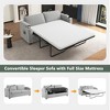 Vynxaria Corduroy Convertible Sleeper Sofa 2-in-1 Loveseat to Full-Size Bed for Small Spaces, with 2 USB Ports, Phone Holder, - 4 of 4