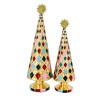 Cody Foster 14.5 Inch Stacked Diamond Trees Christmas Decorative Tree Set , Lightweight Christmas Decor Christmas (2PC) - 3 of 4