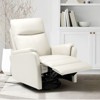 Swivel Rocking Recliner Chair with Footrest, Leather Upholstery, High Back, Wide Cushion, Metal Base – Perfect for Living Room, Nursery, Office. - 2 of 4