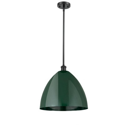 Plymouth Dome - 1 Light Stem Hung Pendant In Industrial Style-16.75 Inches Tall and 16 Inches Wide