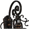 Minka Lavery Vintage Outdoor Wall Light Fixture Terraza Village Aged Patina 32 1/4" Clear Textured Glass Shade for Post Exterior - 3 of 3