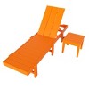 WestinTrends Ashore Modern Poly Reclining Chaise Lounge With Wheels plus side table included - 3 of 4