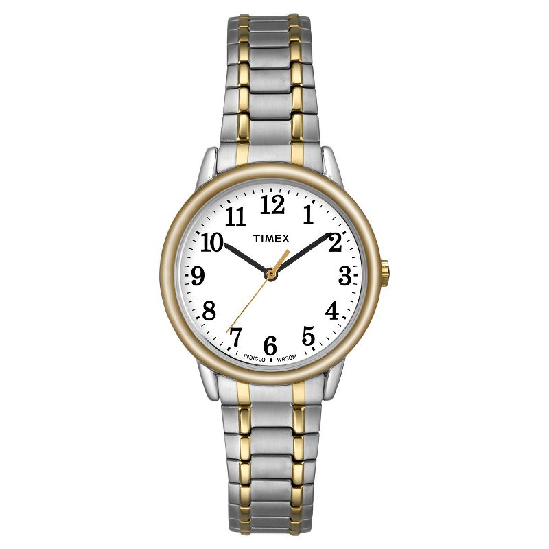 Women&#39;s Timex Easy Reader Expansion Band Watch -  Gold/Silver TW2P78700JT, 1 of 4