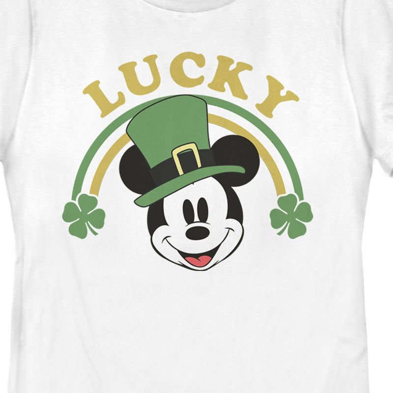 Women's Mickey & Friends Lucky Rainbow T-Shirt, 2 of 5