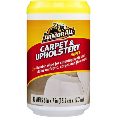 Armor All 12ct Carpet and Upholstery Wipes Automotive Interior Cleaner