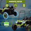 24V Kids 4WD Off-Road Electric Ride-on, 2-Seater with Tent, Shock Absorbers, 3-Speeds (4 MPH), LED Lights, Music, 110 Lbs Load Capacity - 3 of 4