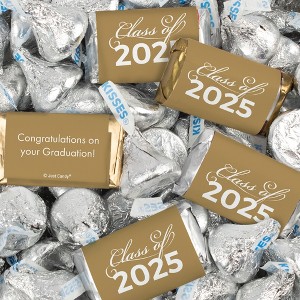 Graduation Candy Party Favors Hershey's Miniatures and Silver Kisses by Just Candy - 1 of 4