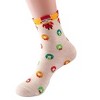 Cute Holiday Pattern Socks (Women's Sizes Adult Medium) - Beige / Medium / from the Sock Panda - 2 of 3