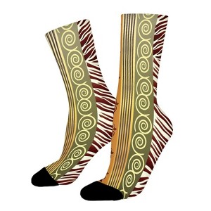 Retro Abstract Floral Women Printed Crew Socks Funny Funky Socks Soft Polyester Novelty Gifts for Artists Men - 1 of 1