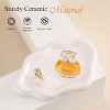 Attop Ceramic Jewelry Tray Trinket Dish, Decorative Cloud Vanity Key Tray Ring Holder Dish White, Medium - 3 of 4