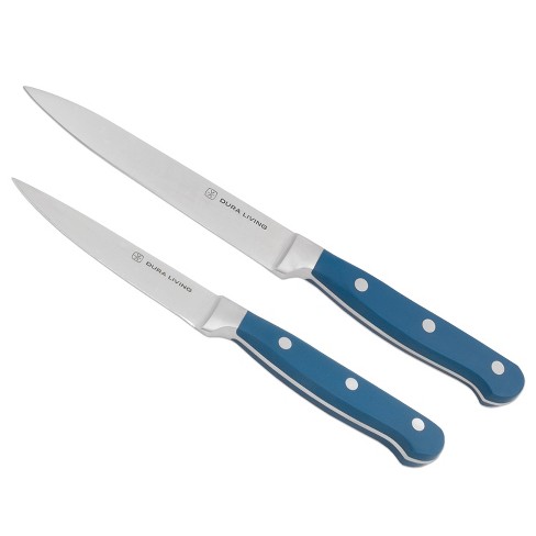 Dura Living 2-Piece Kitchen Knife Set Forged Stainless Steel, Blue