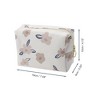 Unique Bargains Portable Print Makeup Bag White Khaki 1 Pc - 2 of 4
