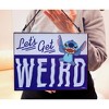 Silver Buffalo Disney Lilo & Stitch "Let's Get Weird" Reversible Hanging Sign Wall Art - image 4 of 4