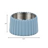 THE LICKER STORE Ripple Ridge Small/Medium Slanted Concrete & Stainless Steel Bowl 16oz (2 Cups) Pet Feeder - 4 of 4