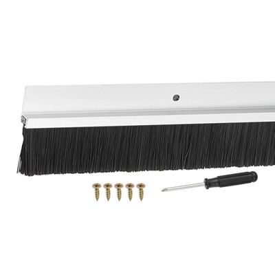 Unique Bargains Aluminum Alloy H-Shape Holder PP Bristle Rust-resistant Door Sweep 1 Pc